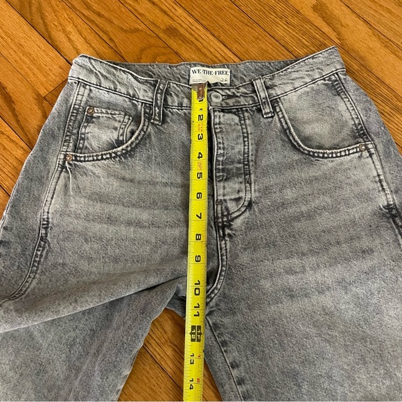 Free People We The Free Good Luck Mid Rise Barrel Jeans Size 26 Archive Gray - Picture 5 of 13